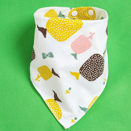Triangle Baby Bibs with Cartoon Design 100% Cotton [Minimum Order 4]