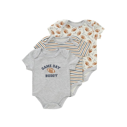 HOMIE【Cotton Baby Romper 3pcs/set】Clothes for Babies Three-Piece Set Rompers (Newborn to 9 Months)