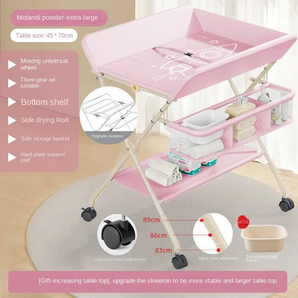 Diaper-Changing Table Baby Care Desk Newborn Baby Change Diaper-Changing Table Massage Touch Foldable