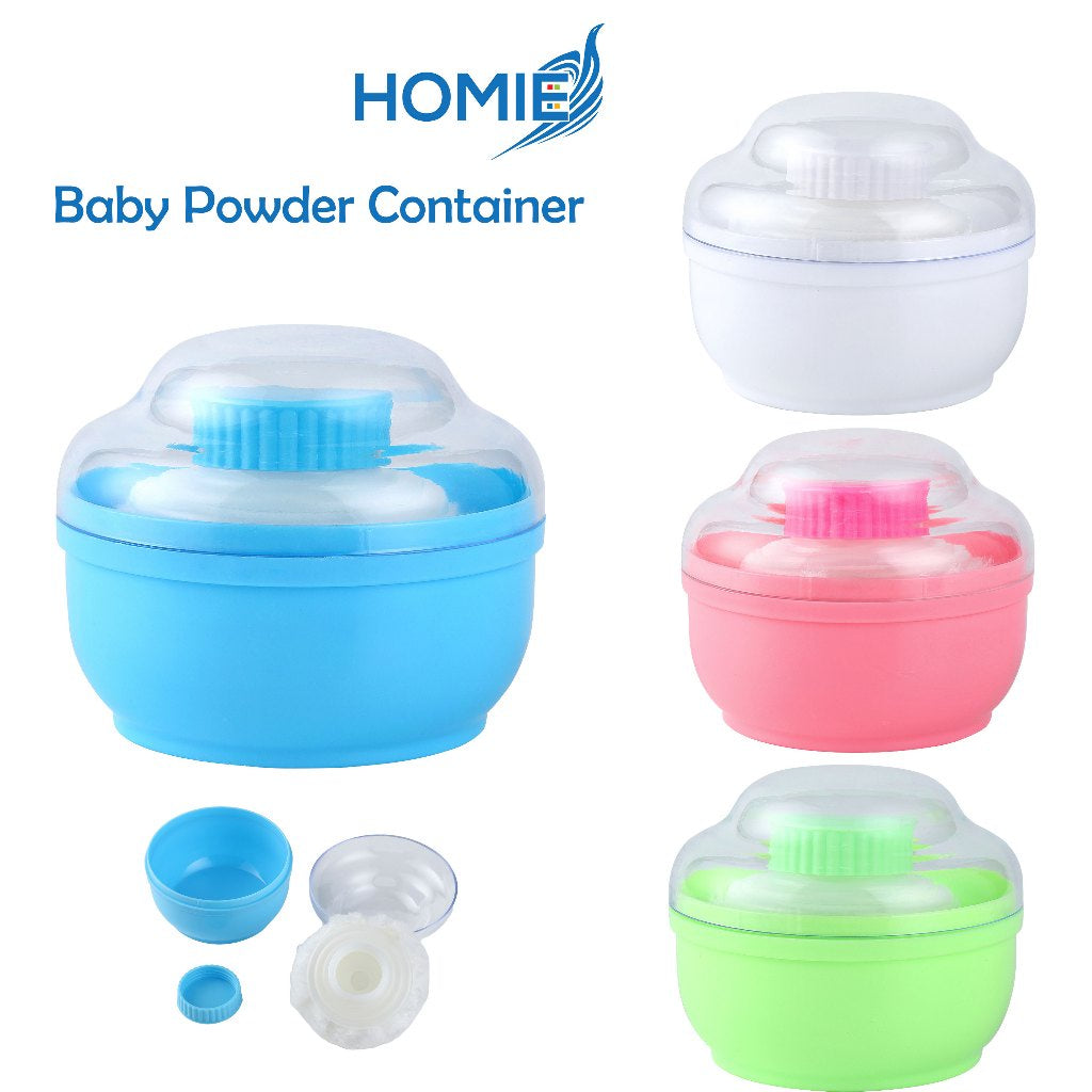 HOMIE Baby Powder  Container/Baby Powder Puff with Case