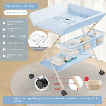 Diaper-Changing Table Baby Care Desk Newborn Baby Change Diaper-Changing Table Massage Touch Foldable