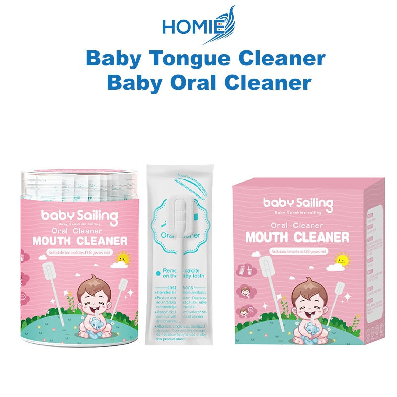 HOMIE 30pcs Safety disposable Baby Tongue Cleaner Baby Oral Cleaner