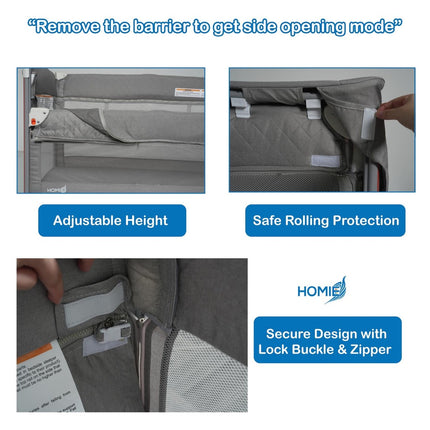 HOMIE Foldable Baby Travel Cot with 2-Level Bed & Cradle – Multifunctional Portable Playpen Sleeper