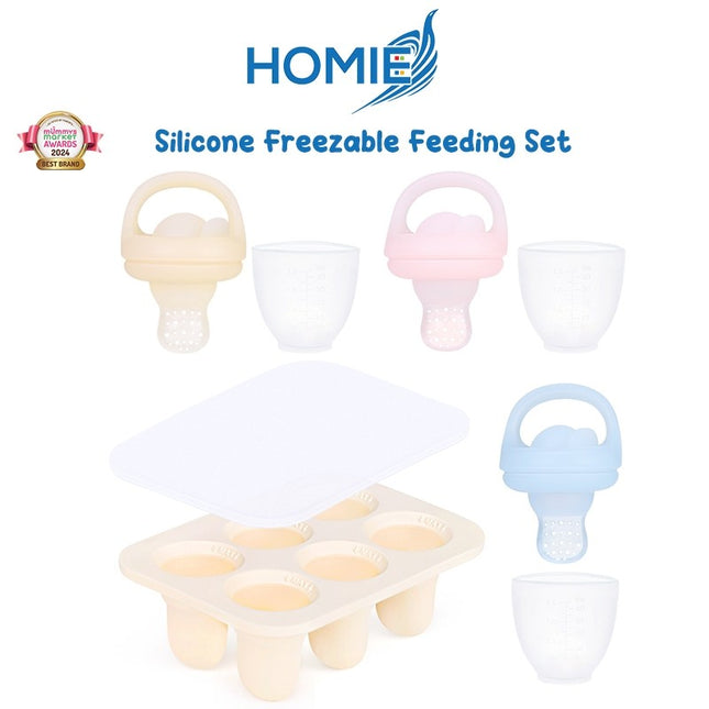 Baby Food Freezer Tray Storage Containers/ Silicone Pacifier Feeder and Teether