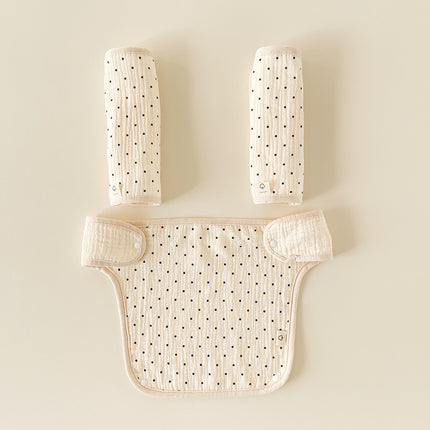 3 in 1Reversible Cotton Teething Drooling Pads + Front Drool Padti
