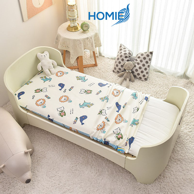 🏅SG Baby Bed Mattress Pad Crib Mattresses Topper Pure Cotton Cartoon Cot Cardle Bedding Bed Set Baby Bedding Duvet Cover