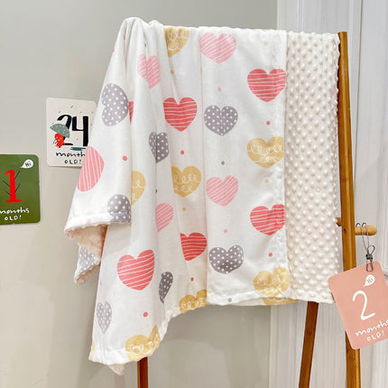Ultra-Fine Soft Short Plush Baby Blanket | Baby Air Con Blanket | Baby Swaddle | Baby Blanket | Extra Soft Blanket