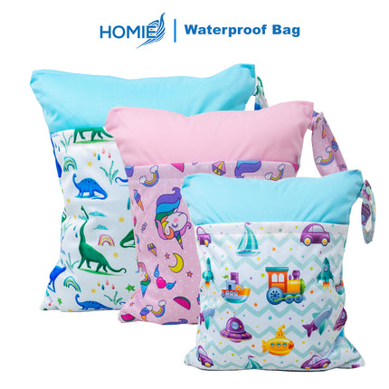 HOMIE Wet Bag diaper bag nappy bag waterproof (30x36cm) Double zip