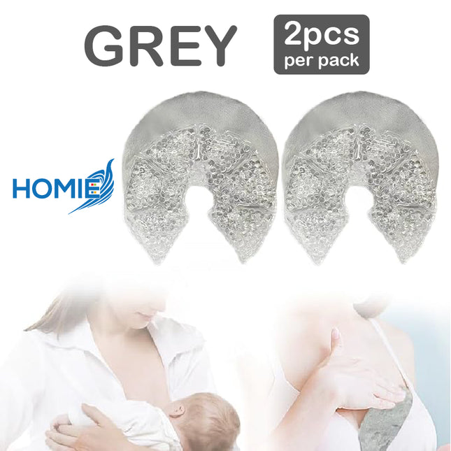 HOMIE Maternity Reusable Breast Therapy Gel Pads – Hot Cold Compress for Breastfeeding / Engorgement