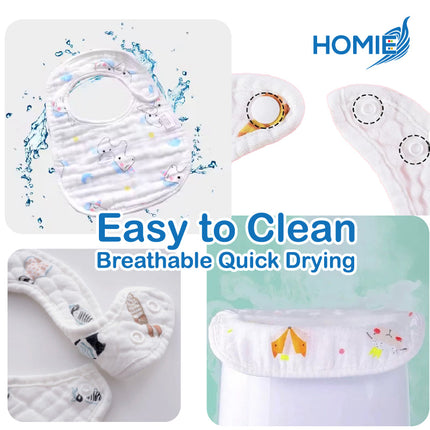 8 Layer Soft Gauze Baby Bibs