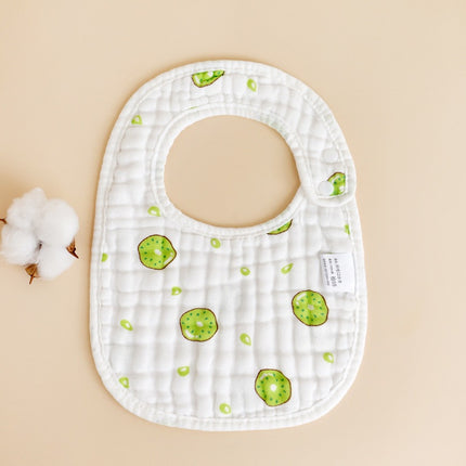 HOMIE 8 Layer Soft Gauze Baby Bib/Super Absorbent Breathable Quick Drying Snap Button Cotton Gauzes