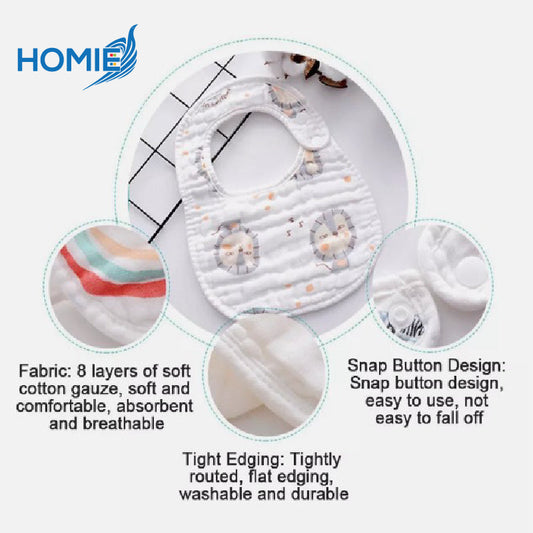 8 Layer Soft Gauze Baby Bibs