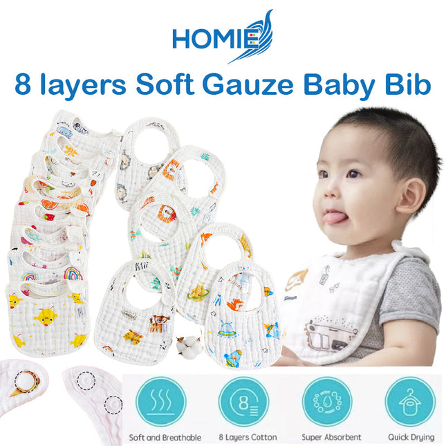 8 Layer Soft Gauze Baby Bibs