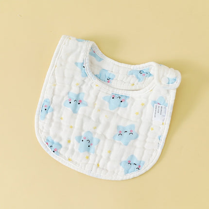 HOMIE 8 Layer Soft Gauze Baby Bib/Super Absorbent Breathable Quick Drying Snap Button Cotton Gauzes