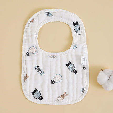 HOMIE 8 Layer Soft Gauze Baby Bib/Super Absorbent Breathable Quick Drying Snap Button Cotton Gauzes