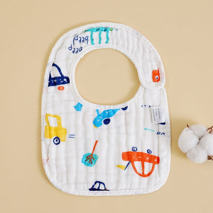 HOMIE 8 Layer Soft Gauze Baby Bib/Super Absorbent Breathable Quick Drying Snap Button Cotton Gauzes