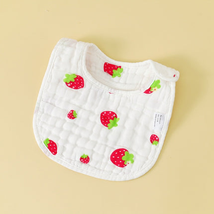 HOMIE 8 Layer Soft Gauze Baby Bib/Super Absorbent Breathable Quick Drying Snap Button Cotton Gauzes