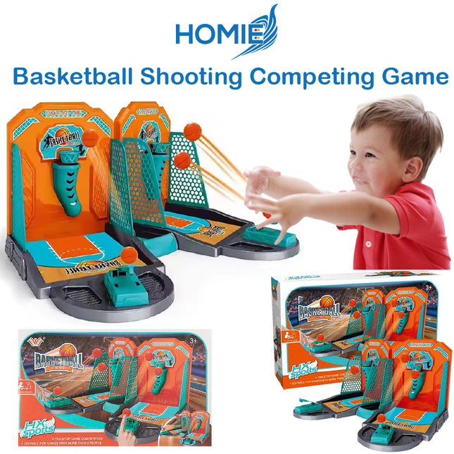 HOMIE Mini Basketball Shooting Competing Game/Interactive Indoor Machine Tabletop Games (2 Players)