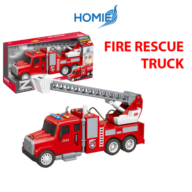 HOMIE Construction Truck Series/Fire Rescue/Engineering/Excavator Truck/Musical Light/Vehicle Rotate