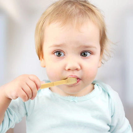 Baby Toothbrush and Baby Tongue Cleaner for Toddler Oral Care, Soft Silicone Toothbrush