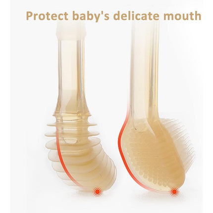 Baby Toothbrush and Baby Tongue Cleaner for Toddler Oral Care, Soft Silicone Toothbrush