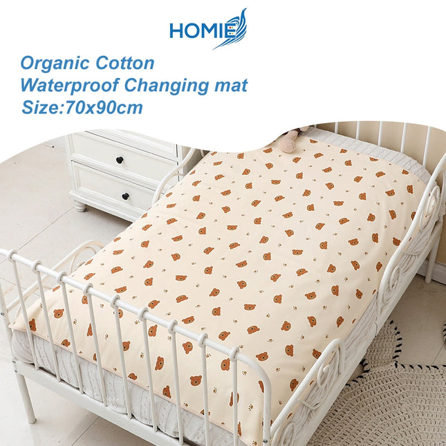 70x90cm HOMIE Organic Cotton Waterproof Diaper Changing Mat