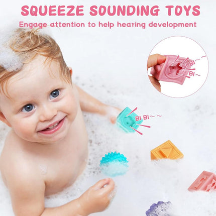 3 in 1 Montessori Toys for Babies 0+ Months /Soft Baby Teething Toys
