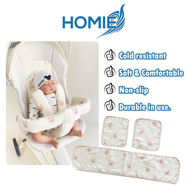 Stroller Strap Cover Belt Pad Comfort Cushion Shoulder Strap Handrail Pad Kids Pram Safety Seat Belt