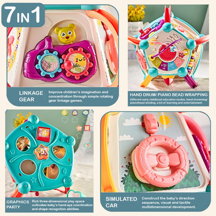 HOMIE 6in1&7in1 Magic Box Educational Learning Multifunctional Musical Activity Center Shape Sorter