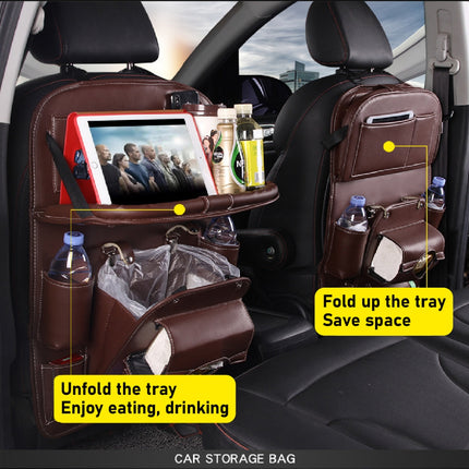 HOMIE PU Leather Premium Car SeatBack Organizer Travel Accessories