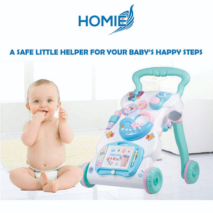 HOMIE Stand Walk Learning Baby Push Walker/Prevents Rollovers, Multiple Modes, Sit & Play 6-18months