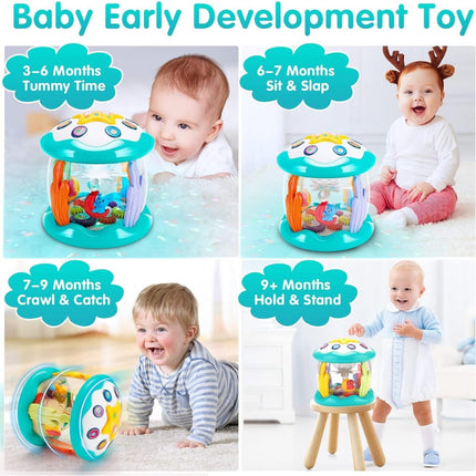 HOMIE Musical Early Education Piano/Interactive Animal Sound Piano/Hand Clap Drum/Rotate Musical Toy