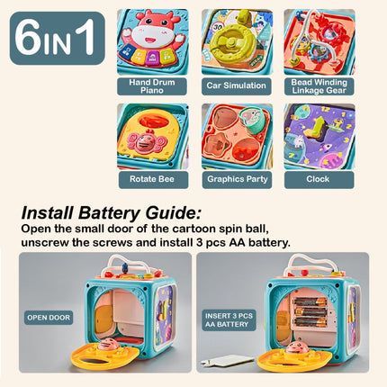HOMIE 6in1&7in1 Magic Box Educational Learning Multifunctional Musical Activity Center Shape Sorter