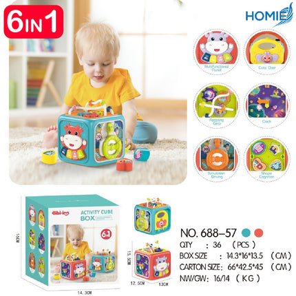 HOMIE 6in1&7in1 Magic Box Educational Learning Multifunctional Musical Activity Center Shape Sorter
