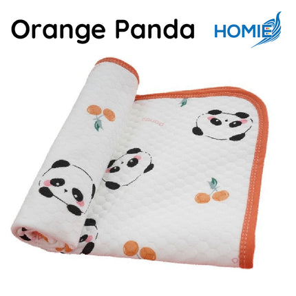 70x100cm HOMIE Organic Cotton Waterproof Diaper Changing Mat/DoubleSide 4Layer Powerful Urine Barrier