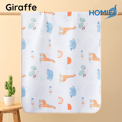 70x100cm HOMIE Organic Cotton Waterproof Diaper Changing Mat/DoubleSide 4Layer Powerful Urine Barrier