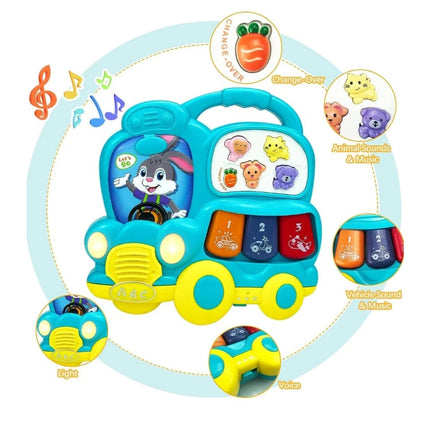HOMIE Musical Early Education Piano/Interactive Animal Sound Piano/Hand Clap Drum/Rotate Musical Toy