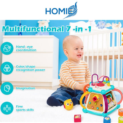 HOMIE 6in1&7in1 Magic Box Educational Learning Multifunctional Musical Activity Center Shape Sorter