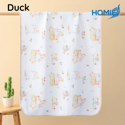 70x100cm HOMIE Organic Cotton Waterproof Diaper Changing Mat/DoubleSide 4Layer Powerful Urine Barrier