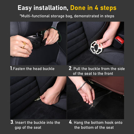HOMIE PU Leather Premium Car SeatBack Organizer Travel Accessories