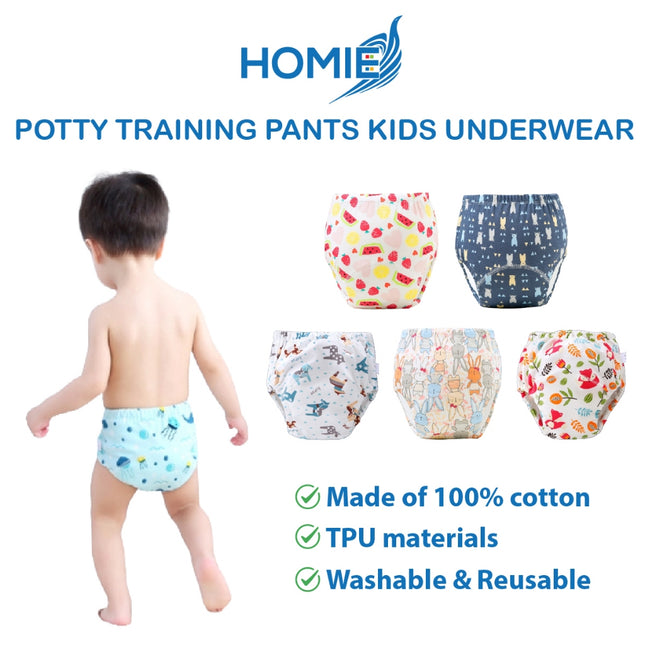 🏅(B) Potty Training Pants Cotton Baby Toilet Training Pants | Washable Potty Training Kids Underwear
