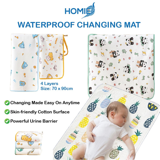 70x100cm Cotton Waterproof Diaper Changing Mat