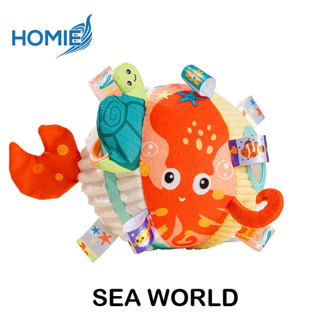 HOMIE Soft Plush Animal Baby Hand Rattle Ball/Toy Educational Baby Coordination Ability 0-12 Months