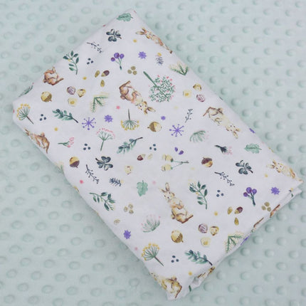 HOMIE Snuggle Soft Minky Baby Blankets/Ultra-Soft Minky Dot Fabric & Cute Cartoon Prints【110x150cm】