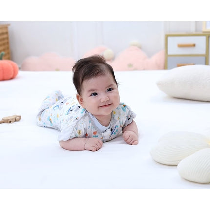 Bamboo Swaddle Sack (0–12M) – Two-Way Zipper & Leg Freedom
