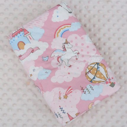 HOMIE Snuggle Soft Minky Baby Blankets/Ultra-Soft Minky Dot Fabric & Cute Cartoon Prints【110x150cm】