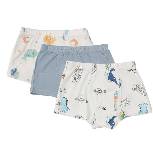 3-Piece Soft Bamboo Boxer Shorts Set for Boys & Girls