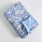 Minky Blanket -Blue Clouds