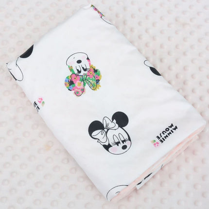 HOMIE Snuggle Soft Minky Baby Blankets/Ultra-Soft Minky Dot Fabric & Cute Cartoon Prints【110x150cm】