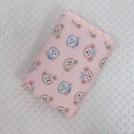 HOMIE Snuggle Soft Minky Baby Blankets/Ultra-Soft Minky Dot Fabric & Cute Cartoon Prints【110x150cm】